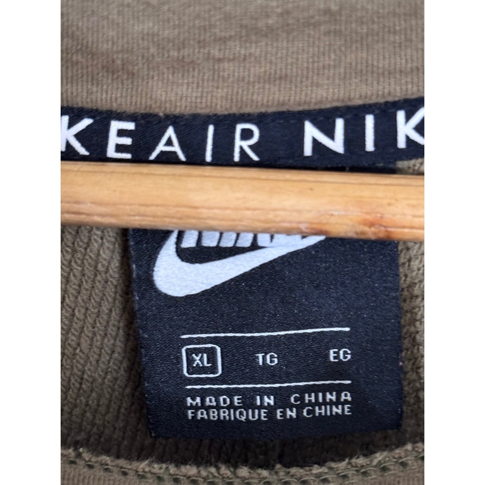 Nike Air Hoodie Womens XL Olive Brown Raglan Sleeve Graphic Sweatshirt Logo - Picture 7 of 7